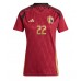 Echipament fotbal Belgia Jeremy Doku #22 Tricou Acasa European 2024 pentru femei maneca scurta